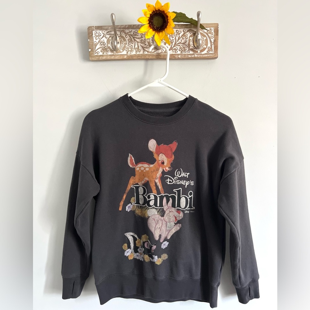 ABERCROMBIE KIDS Disney Bambi Graphic Fleece Crewneck Sweatshirt - Size 11/12
